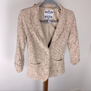 Wet Seal taupe lace blazer. - 626